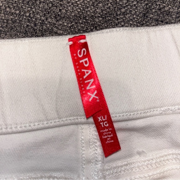 Spanx White Jeans with Elastic Waist Band Women’s Size XL - Picture 5 of 9